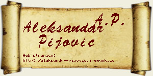 Aleksandar Pijović vizit kartica